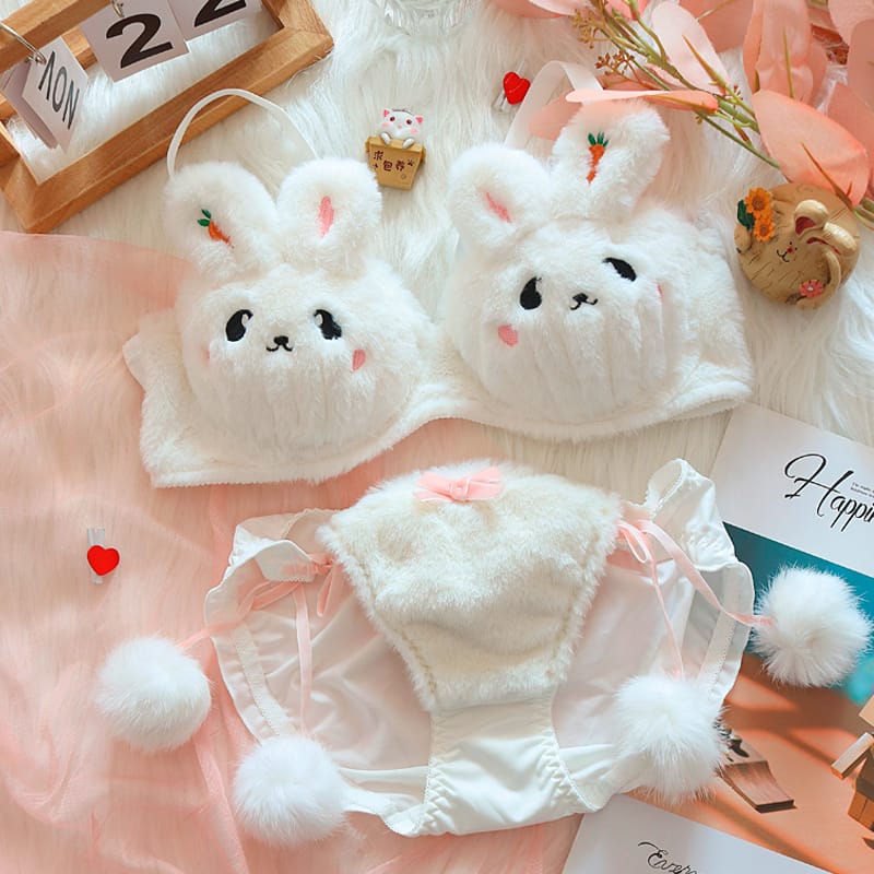 Bunny Fusion: Soft Plush Lingerie Set